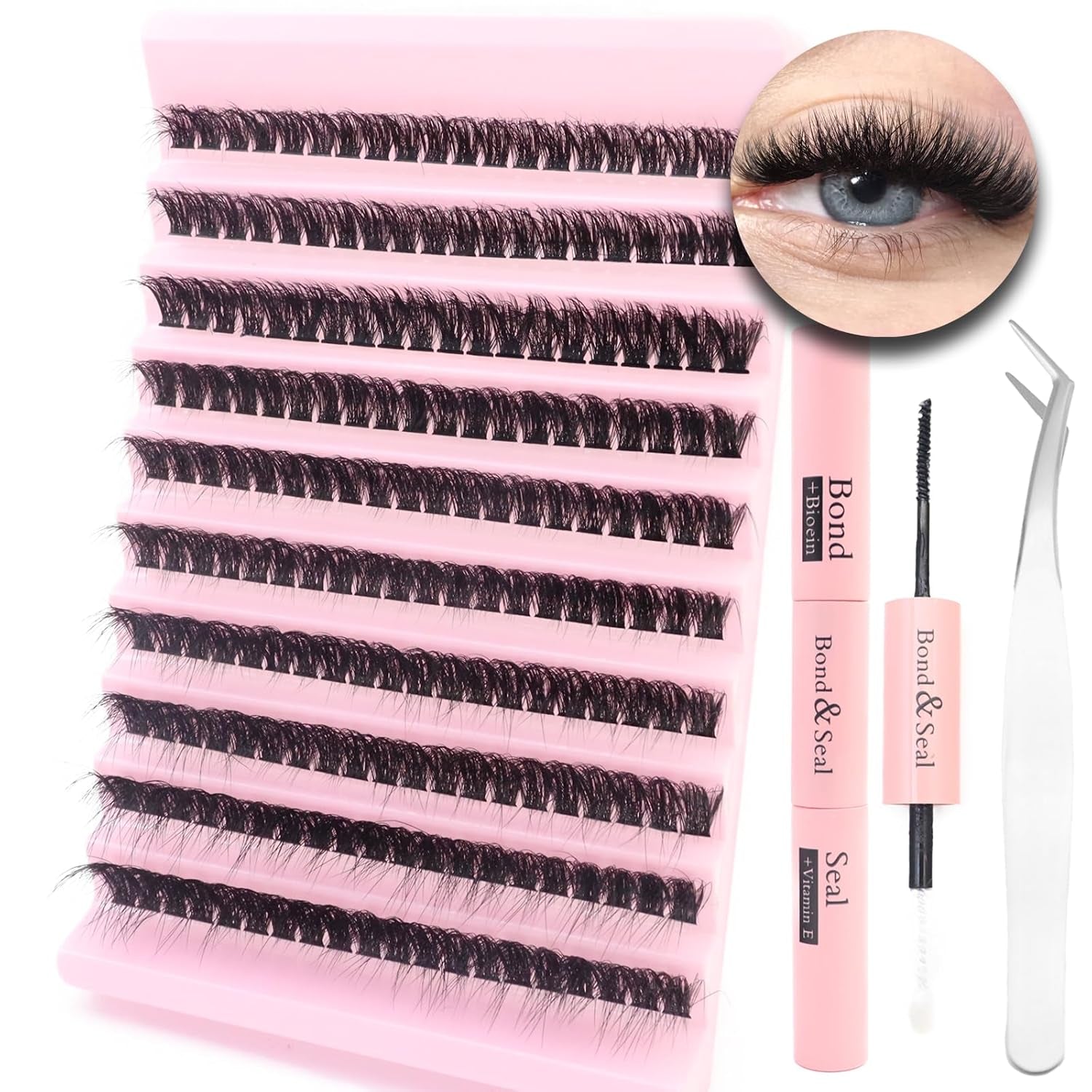 Eyelash Extension Cluster Kit - Thick Volume Lash Clusters  10-16MM