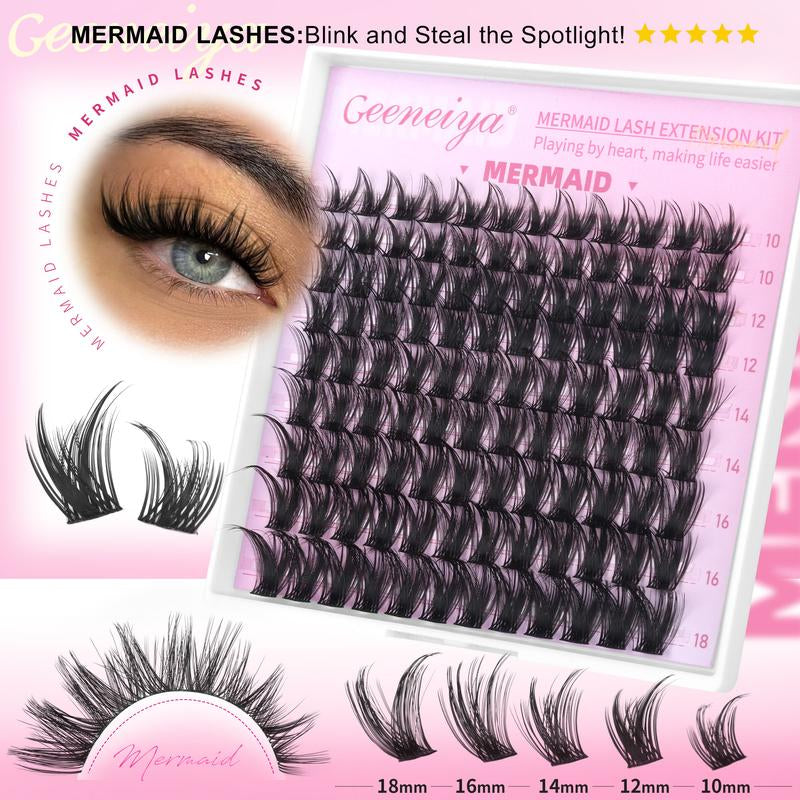 Geeneiya 5 Styles Lash Extension Clusters Kit (Mermaid/ Venus/ Flora/ Bottom/Fairy) 
